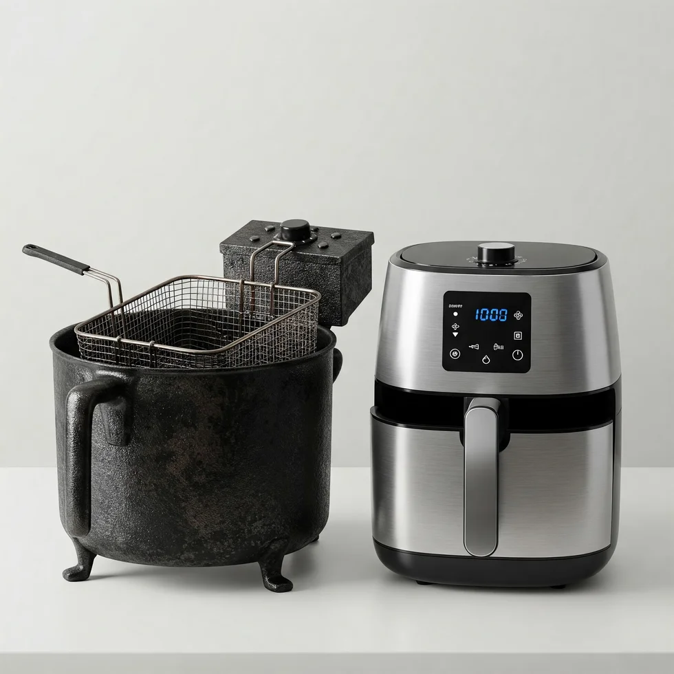 مقایسه سرخ کن سنتی و سرخ کنبدون روغن